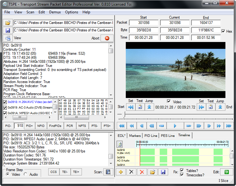 Main Loaded H264 Decode Timeline